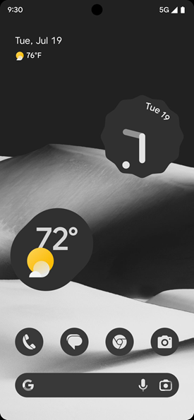 Google Pixel OS 14 screenshots
