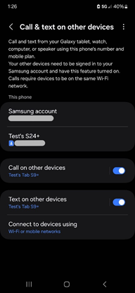 Samsung Galaxy One UI 6.1 Call and Message Continuity screenshot