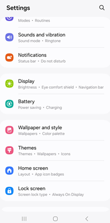 Samsung Galaxy OS 14 Battery and Device Care screenshot