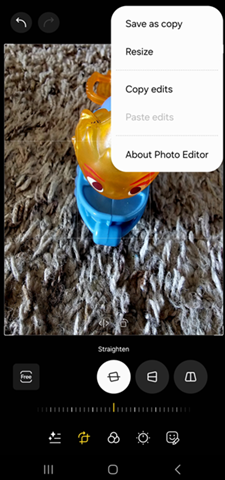 Samsung Galaxy OS 14 Photo Editor screenshot