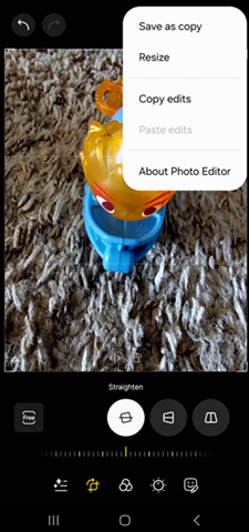 OS 14 and One UI 6 Photo Editor screenshot