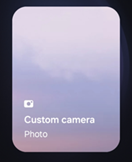 OS 14 and One UI 6 Custom Camera Widget screenshot