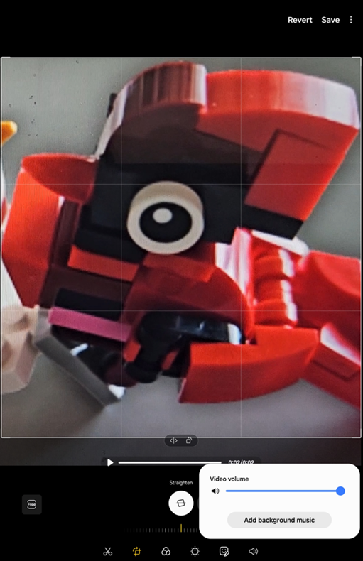 Samsung Galaxy Tab OS 14 Video Studio screenshot