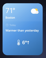 OS 14 and One UI 6 Weather Widget screenshot