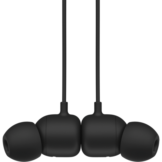 Vista de cerca de los audífonos inalámbricos Beats Flex en negro.