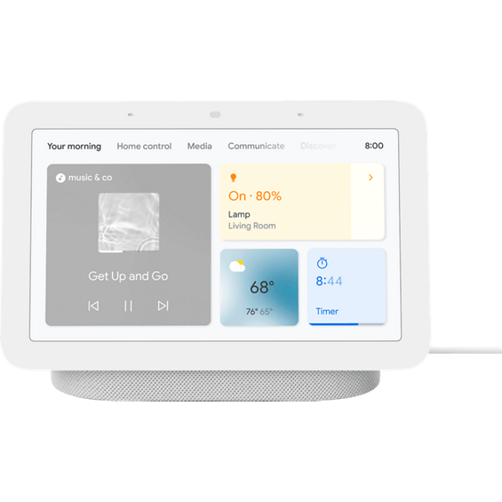Front product view of the Google Nest Hub (2nd Gen).