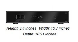 Cisco CHS 335 HD Set-top Box - a black box - 3 by 15 by 10 inches